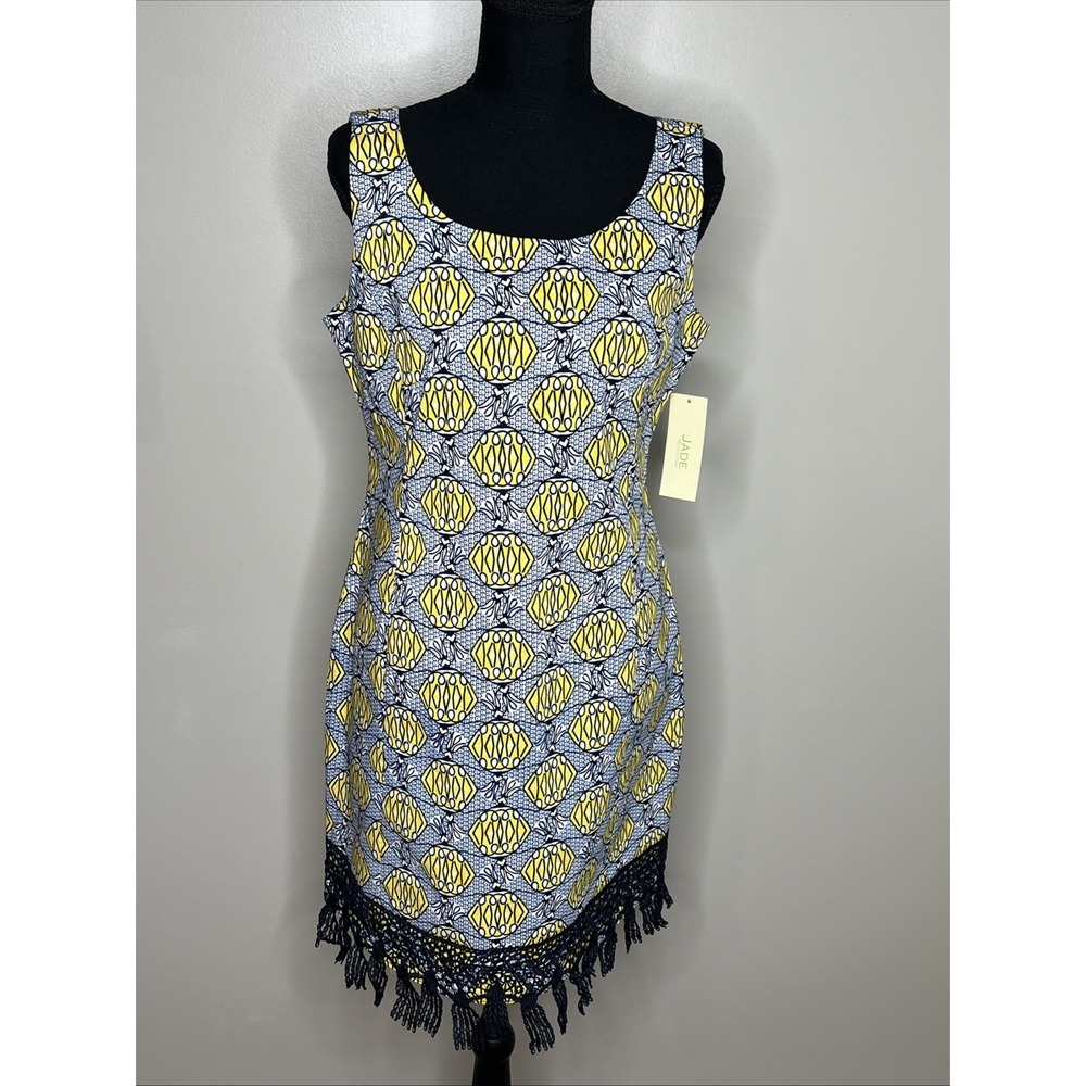 Jade Women's Melody Tam Lantern Dress With Lace Hem NWTs Size Medium